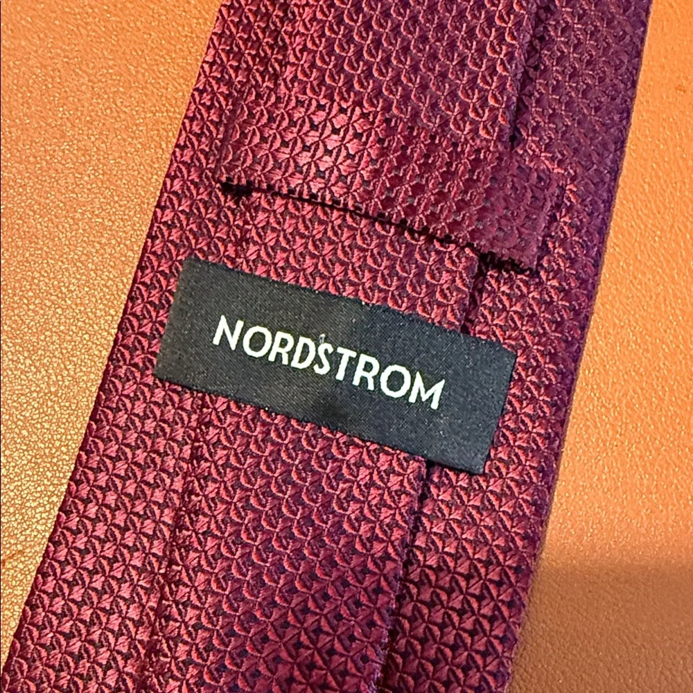 Nordstrom Deep Red Patterned Tie - Picture 2 of 10